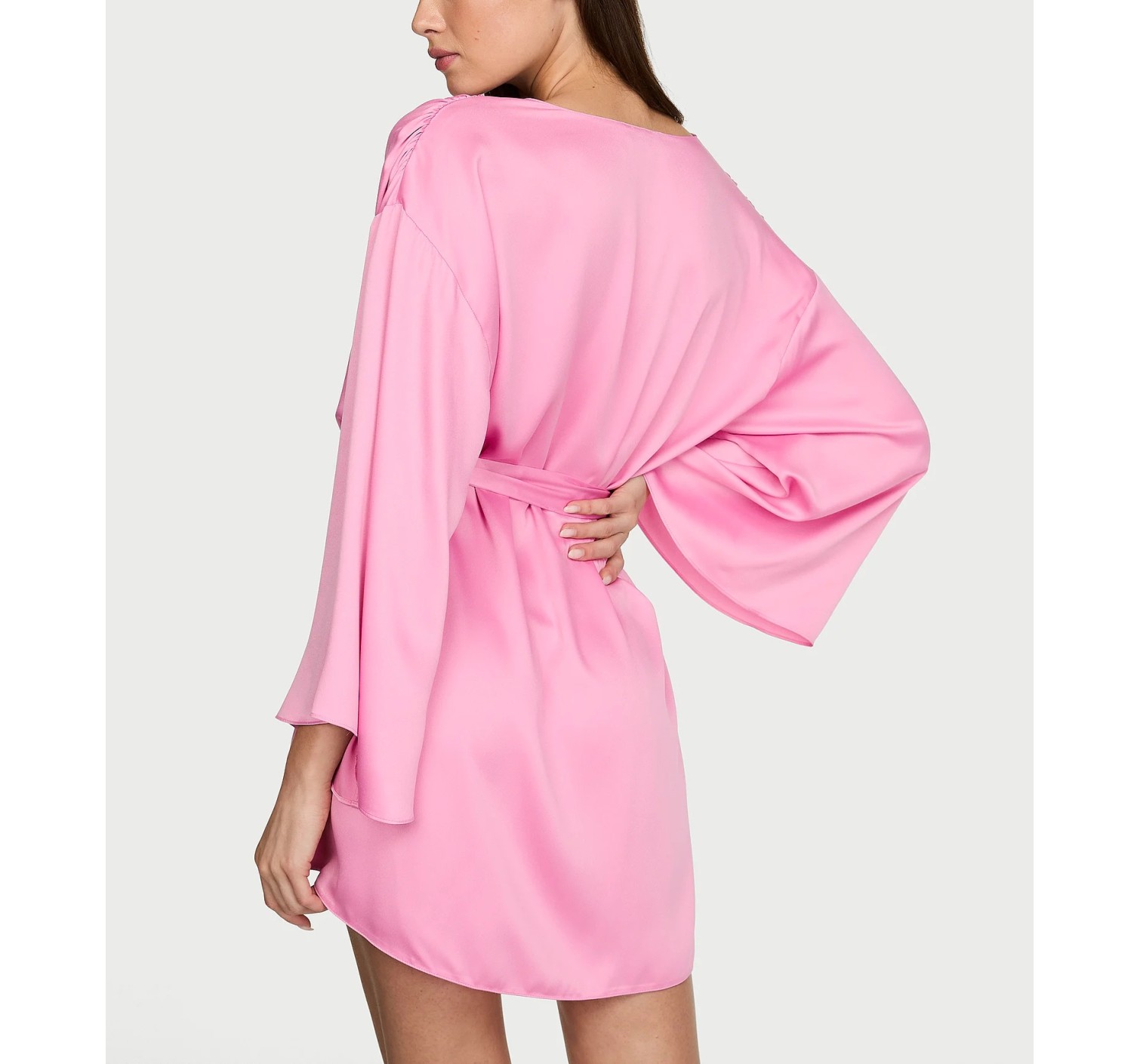 Халат Satin Short Robe Pink Sugar