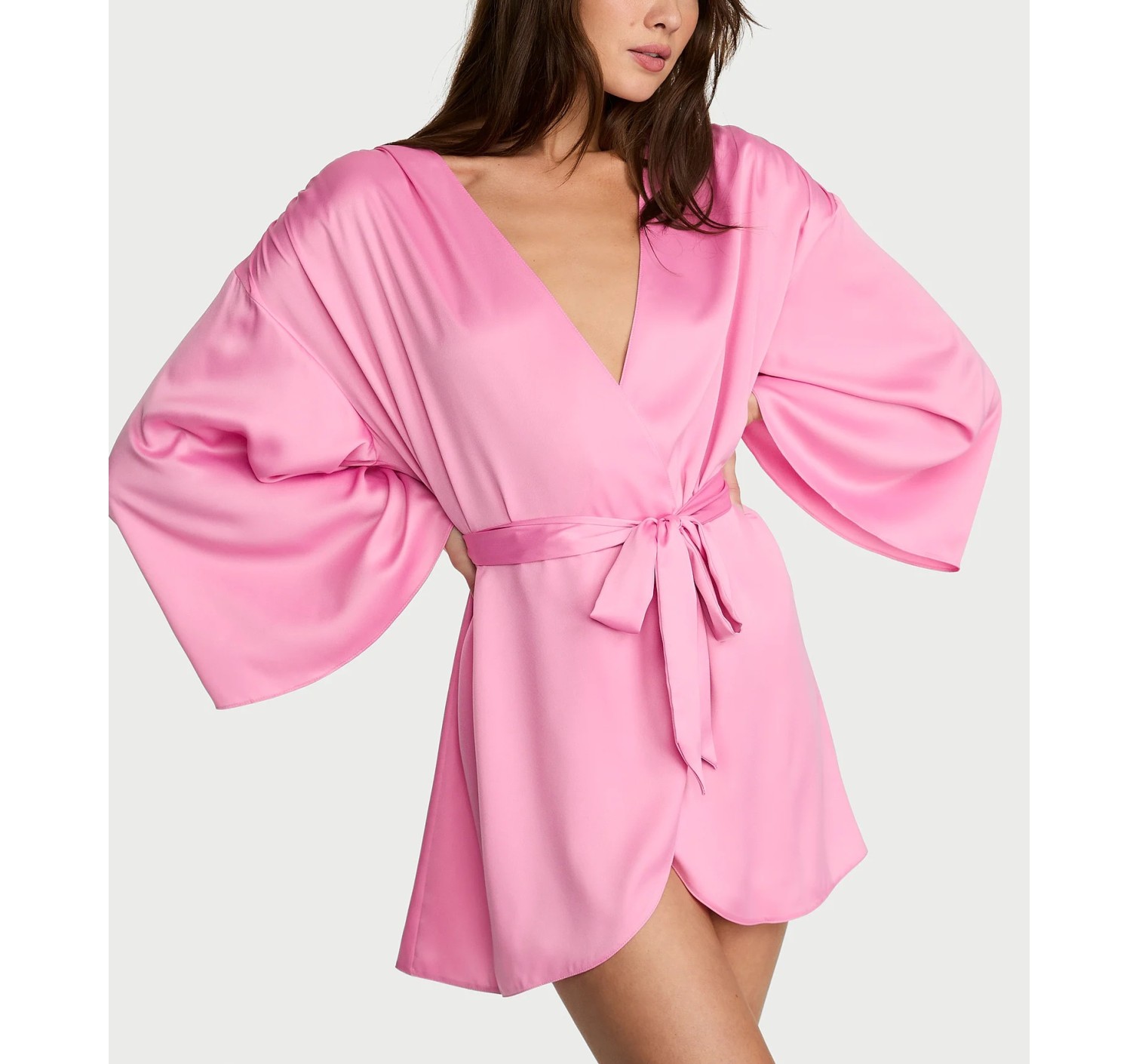 Халат Satin Short Robe Pink Sugar