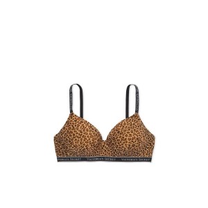 Бюстгальтер Cotton Logo Lightly Lined Wireless Bra Leopard