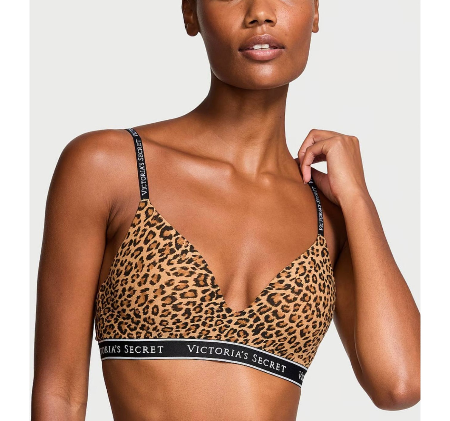 Бюстгальтер Cotton Logo Lightly Lined Wireless Bra Leopard