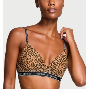 Бюстгальтер Cotton Logo Lightly Lined Wireless Bra Leopard