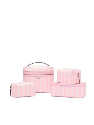4 в 1 набор косметичек 4-Piece Makeup Bag Set Heritage Stripe