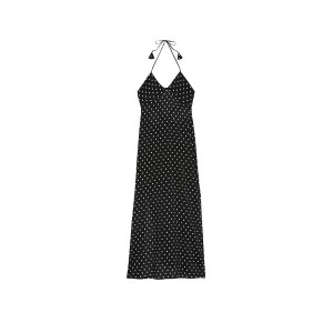 Платье Beachwear Halter Maxi Dress Black Dot