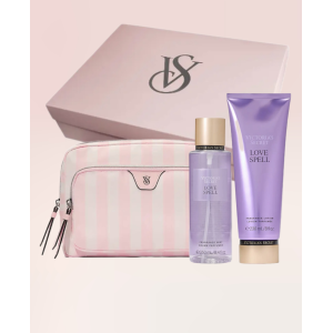 Подарочный набор Love Spell Travel Makeup Pouch Heritage Stripe Set