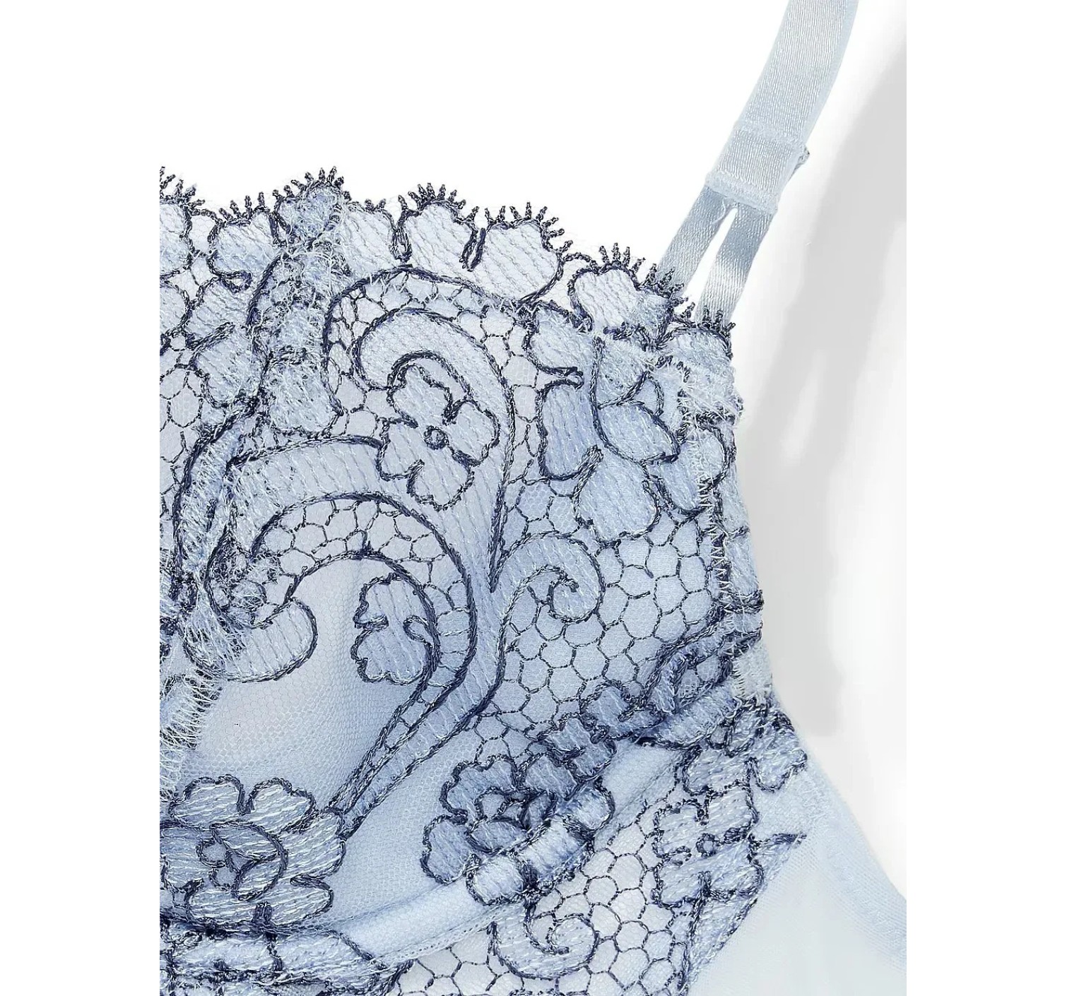 Комплект белья Unlined Balcony Boho Floral Set Blue Faded Denim