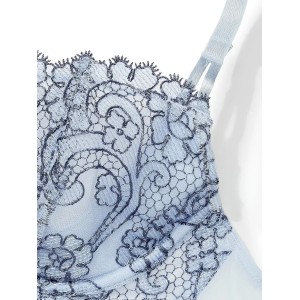 Комплект белья Unlined Balcony Boho Floral Set Blue Faded Denim