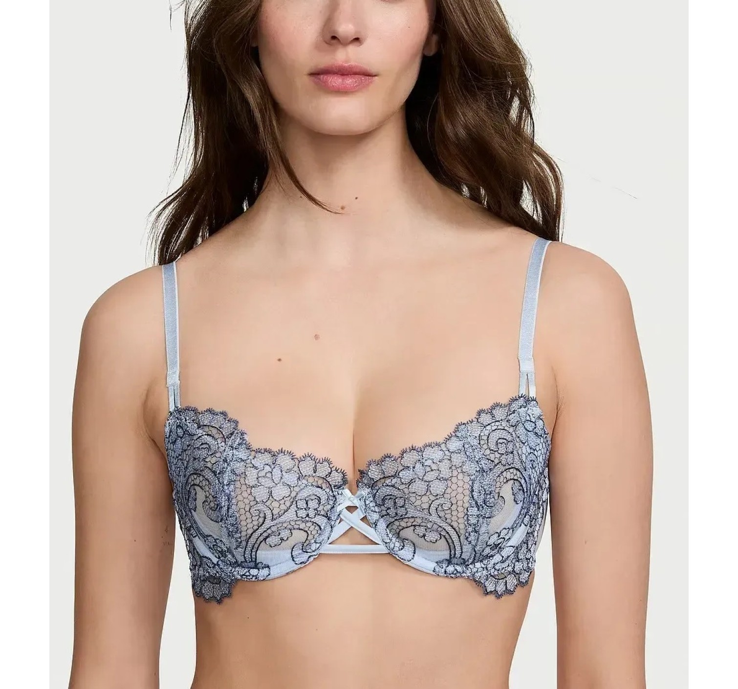 Комплект белья Unlined Balcony Boho Floral Set Blue Faded Denim