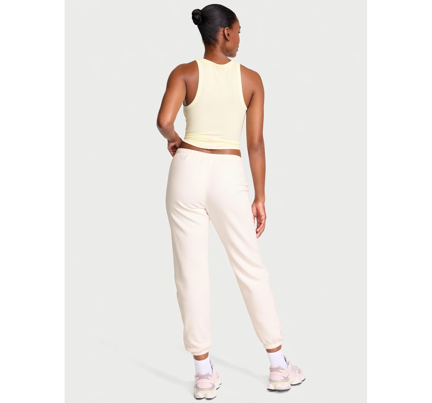 Спортивный костюм Vintage Fleece Popover Slit Hoodie Jogger Coconut White