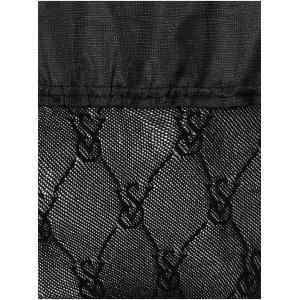 Набор трусики+чулки Logo Embroidery Thong Panty Black Set
