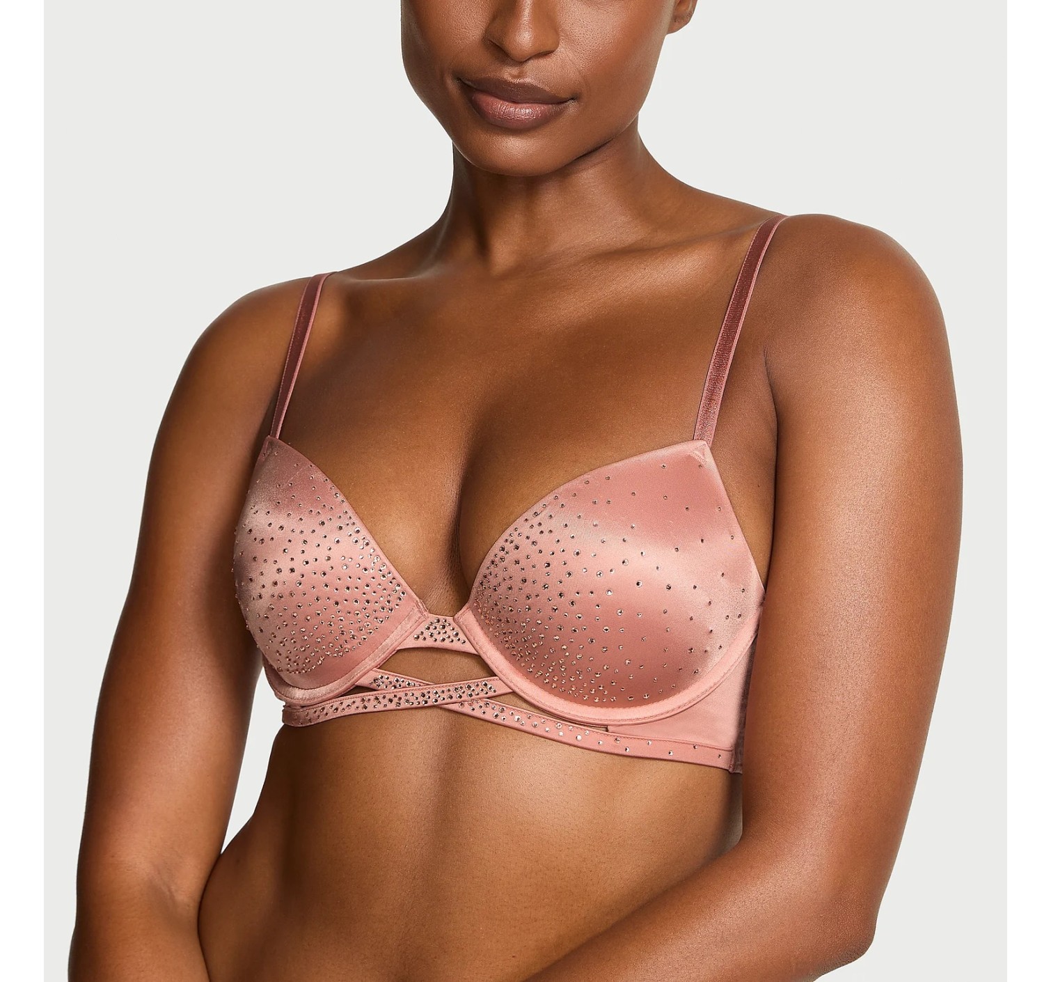 Комплект Sparkle Crystal Shine Cradle Push-Up Thong Set