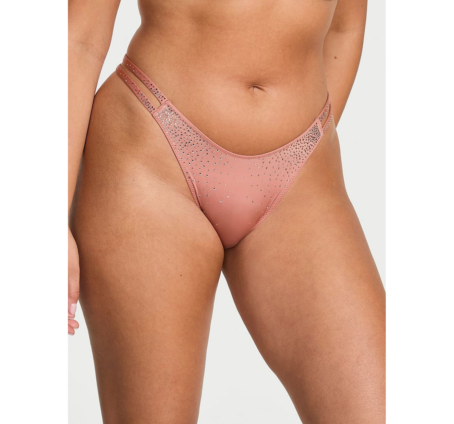 Комплект Sparkle Crystal Shine Cradle Push-Up Thong Set