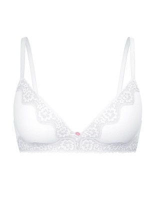 Бюстгальтер Cotton Shadow Stripe Lightly Lined Wireless Bra White