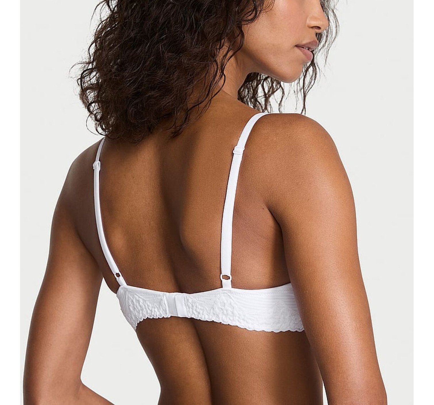 Бюстгальтер Cotton Shadow Stripe Lightly Lined Wireless Bra White