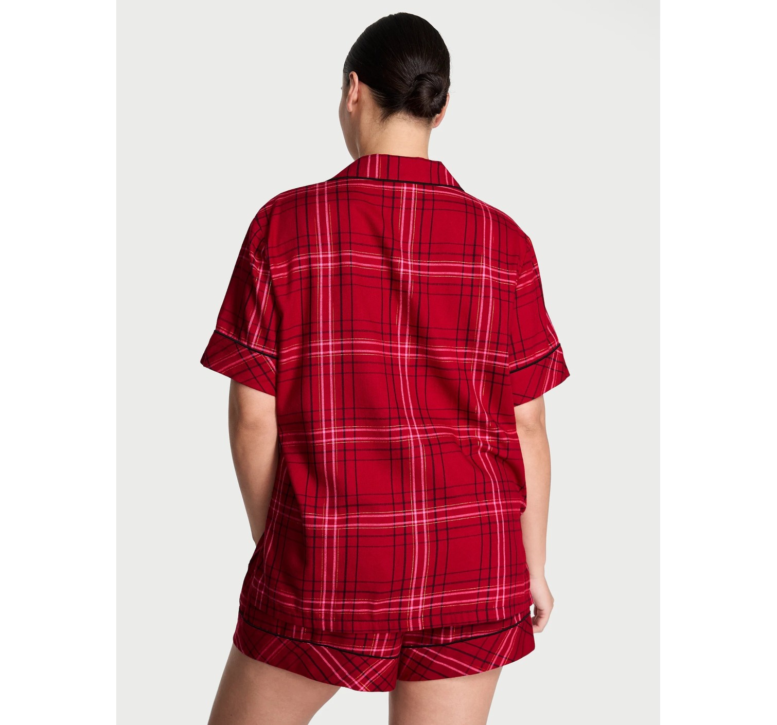 Піжама Flannel Short Pajama Set Rose Garden Plaid