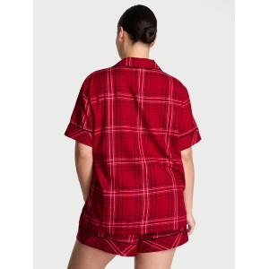 Піжама Flannel Short Pajama Set Rose Garden Plaid