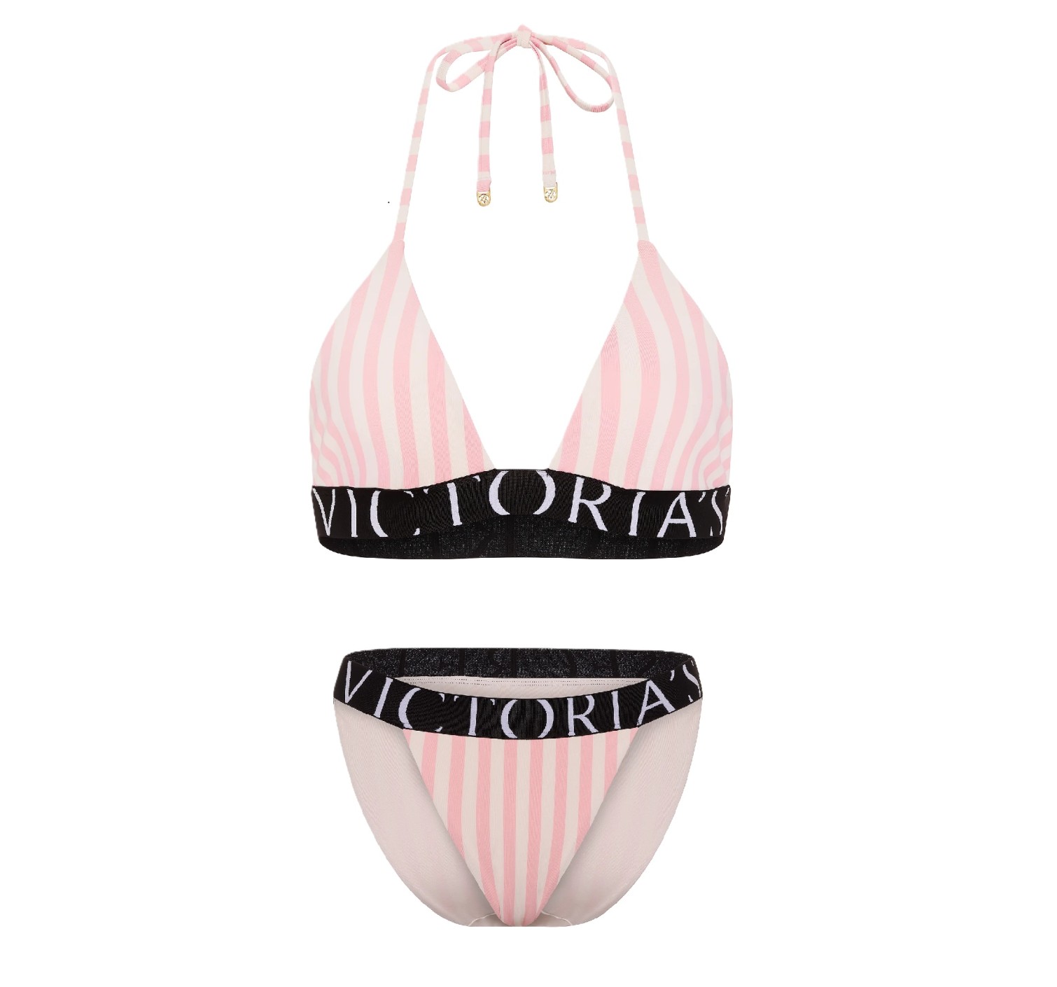 Купальник Exploded Logo Triangle Bikini Top Bottom Iconic Pink Stripes
