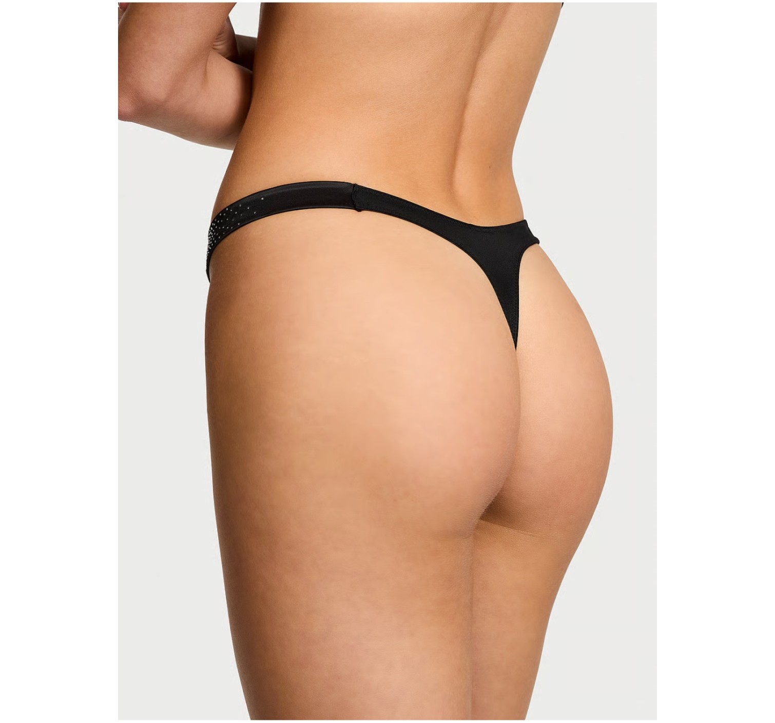 Комплект Push Up Scattered Shine Strap Bra Thong Set Black
