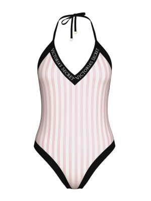 Слитный купальник Iconic Logo Plunge One-Piece Swimsuit