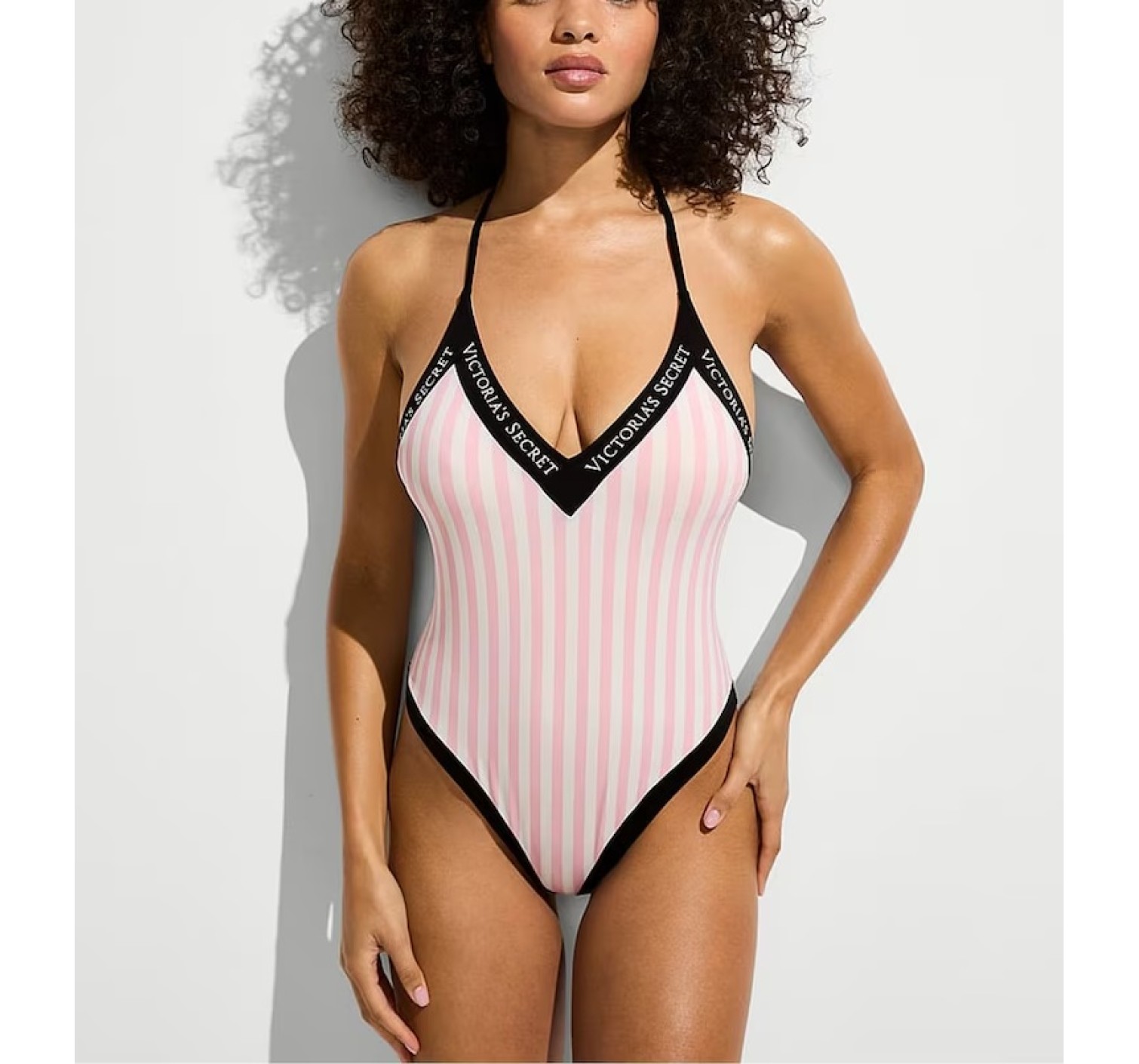 Слитный купальник Iconic Logo Plunge One-Piece Swimsuit