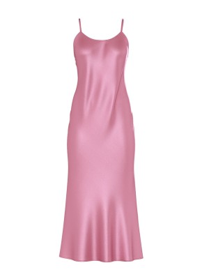 Пеньюар Midi Satin Open Back Slip Pink Dusk Mauve
