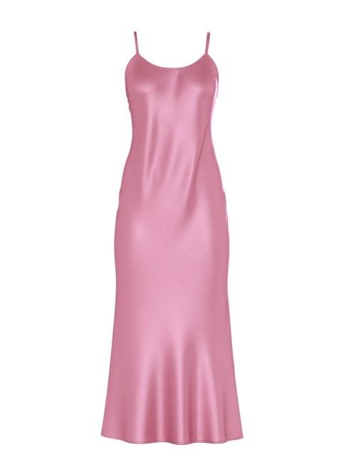Пеньюар Midi Satin Open Back Slip Pink Dusk Mauve