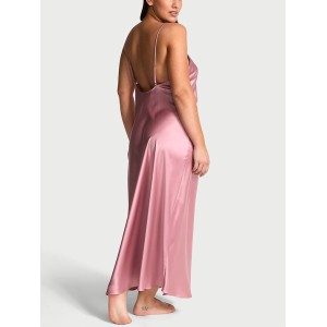 Пеньюар Midi Satin Open Back Slip Pink Dusk Mauve