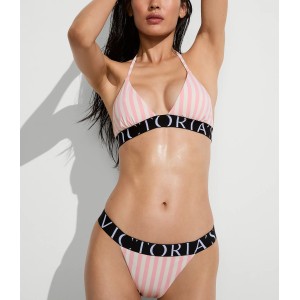 Купальник Exploded Logo Triangle Bikini Top Bottom Iconic Pink Stripes