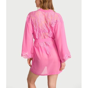 Шифоновий халат Chiffon & Lace Short Robe Rose Garden