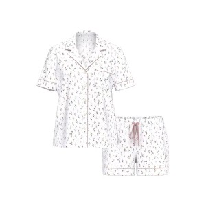 Пижама Modal Short Pyjamas Set White & Pink Ditsy Floral