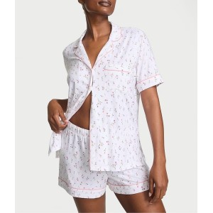Пижама Modal Short Pyjamas Set White & Pink Ditsy Floral