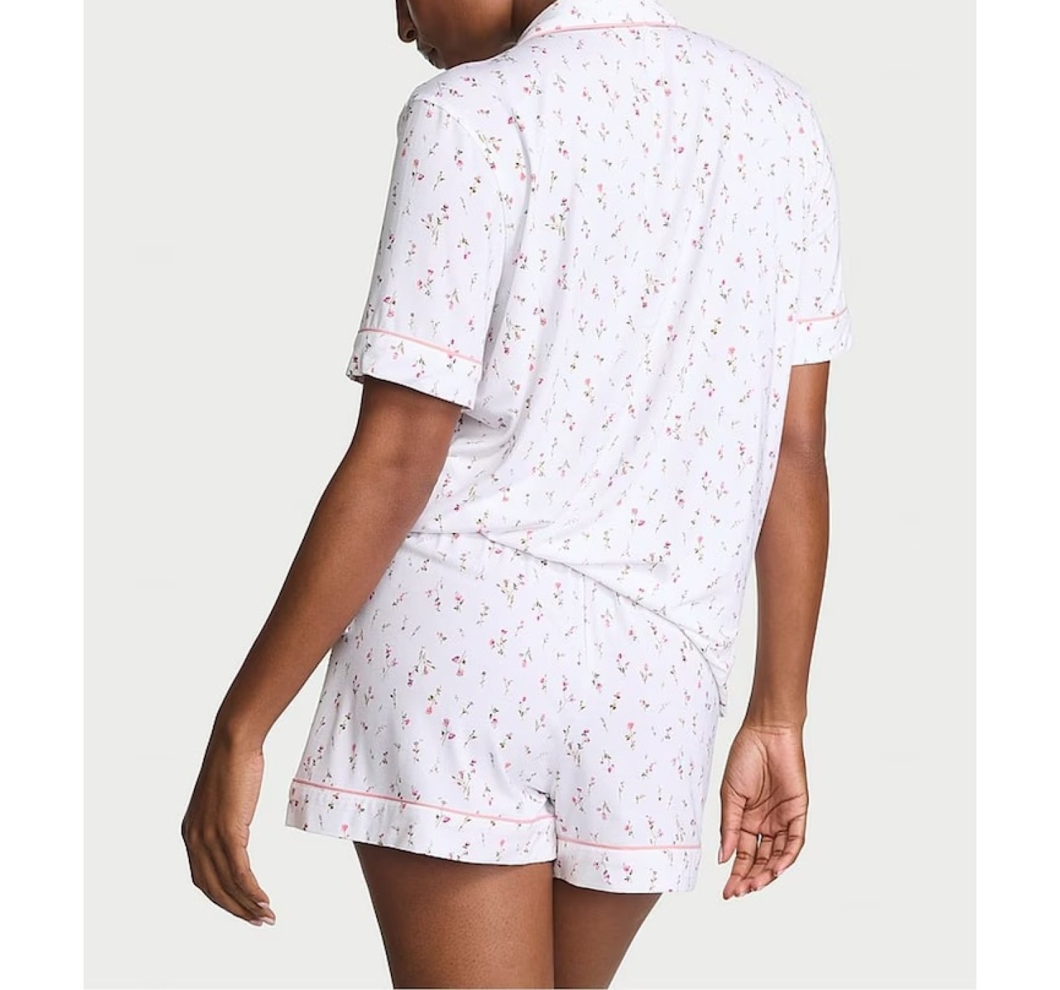 Пижама Modal Short Pyjamas Set White & Pink Ditsy Floral