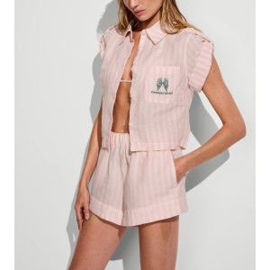 Пляжний костюм Beachwear Heritage Stripe Linen Boxy Short-Sleeve Top Shorts Iconic Stripe