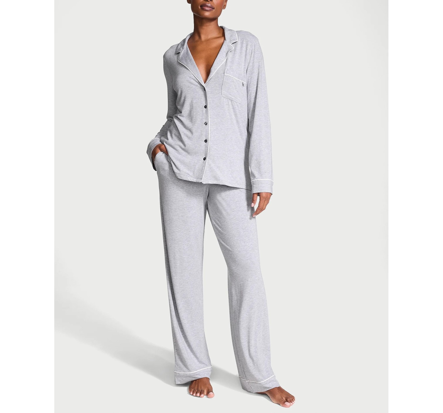Пижама Modal Soft Long Pajama Set Grey