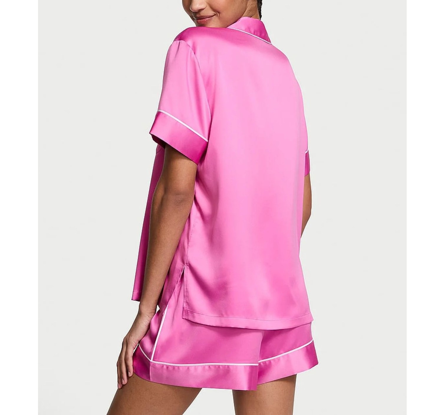 Пижама Signature Satin Logo Short Pajama Set Fucsia