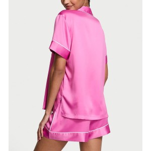 Пижама Signature Satin Logo Short Pajama Set Fucsia