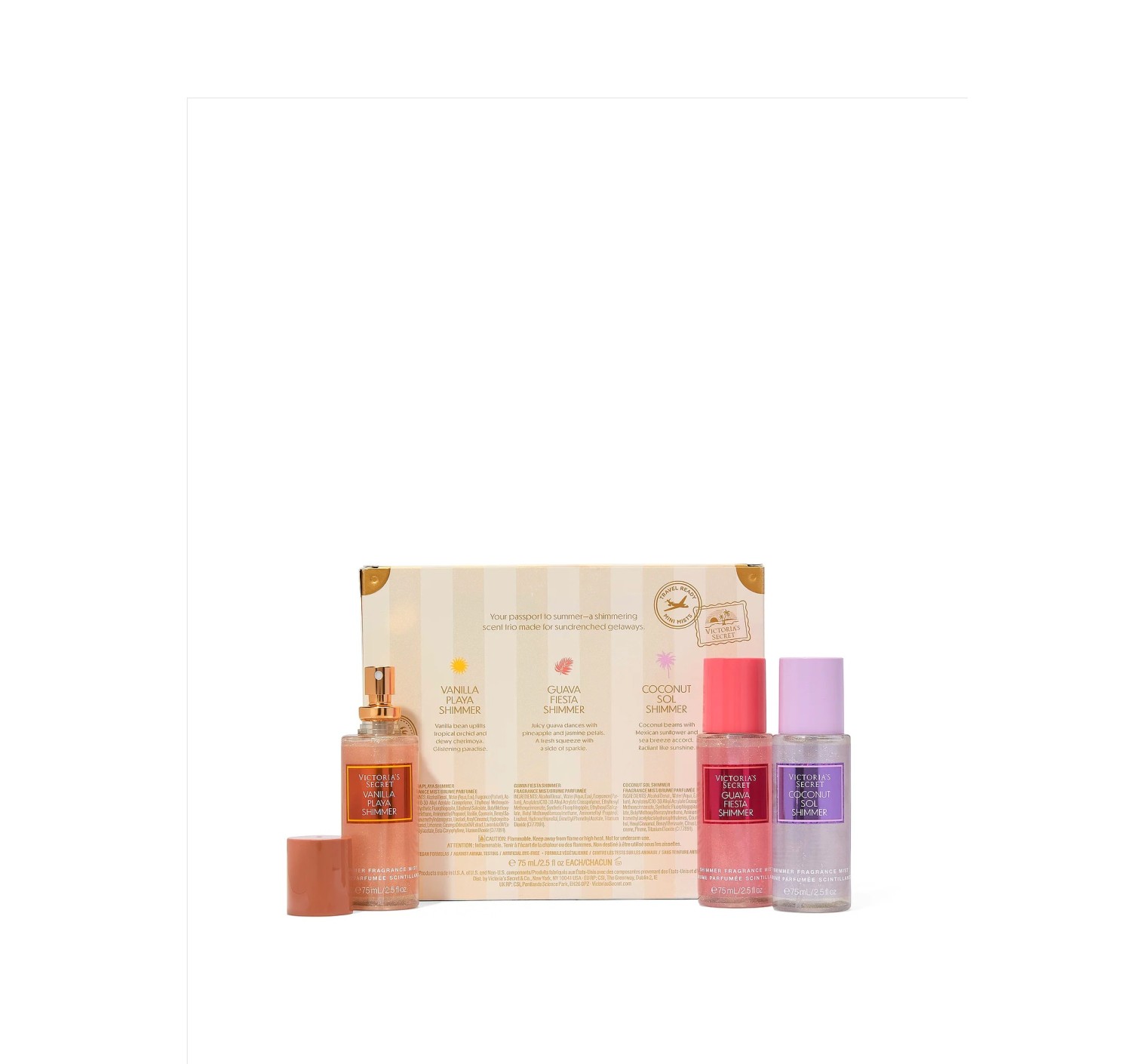 Подарочный набор спреев 3-Piece Getaway Shimmer Gift Set ft. Exclusive Summer Scents
