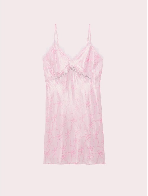 Пеньюар PINK x LoveShackFancy Satin Mini Dress