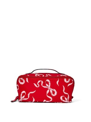 Косметичка Expandable Travel Make-Up Bags 3 Piece Lipstick Red Bows