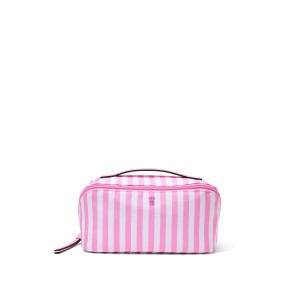 Косметичка 3-Piece Expandable Travel Makeup Bag Pink Stripe