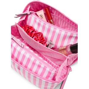 Косметичка 3-Piece Expandable Travel Makeup Bag Pink Stripe