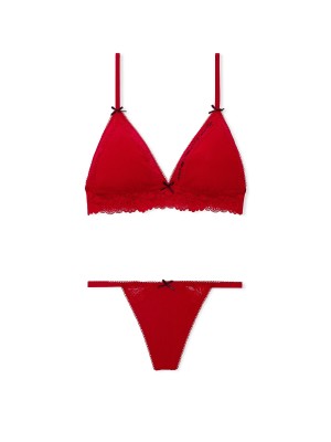 Комплект Limited-Edition PINK Wink Flirty Gift Set Bright Vermillion Forever Lace