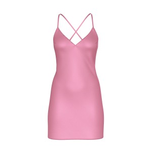 Пеньюар Satin Open-Back Slip Dress Mauve Pink