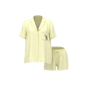 Пижама Signature Satin Short Pajama Set Lemonade