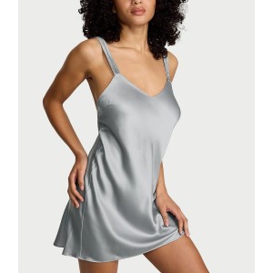 Пеньюар Gradient Shine Strap Satin Slip Dress Sterling