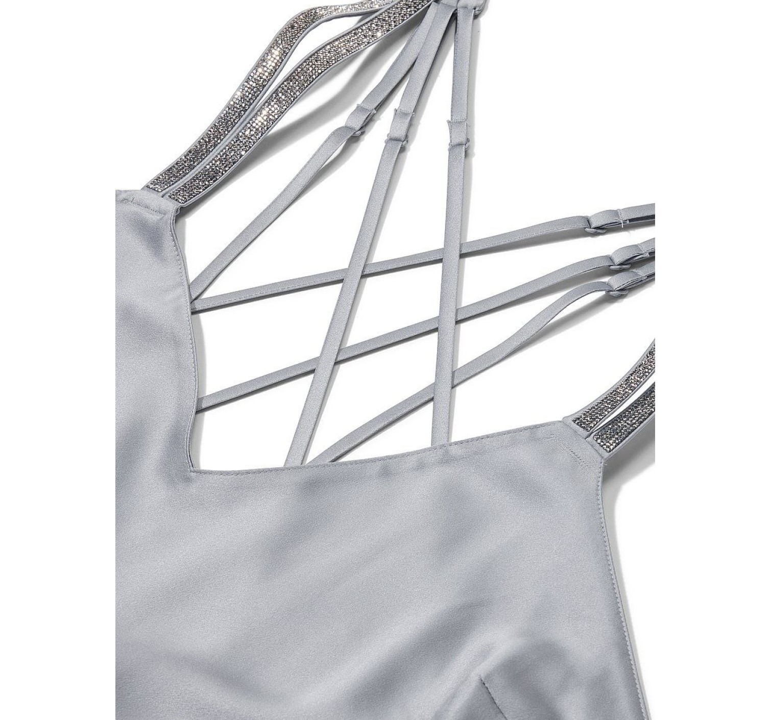 Пеньюар Gradient Shine Strap Satin Slip Dress Sterling