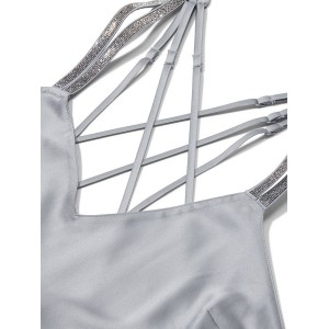Пеньюар Gradient Shine Strap Satin Slip Dress Sterling