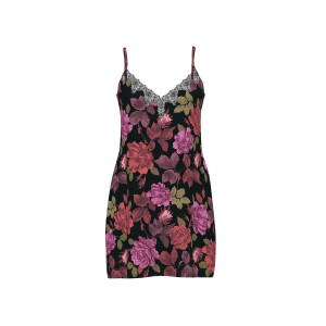 Пеньюар Satin Rose Lace-Trim Mini Slip Dress Floral