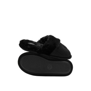 Домашние тапочки Cable Knit Slippers Black PINK