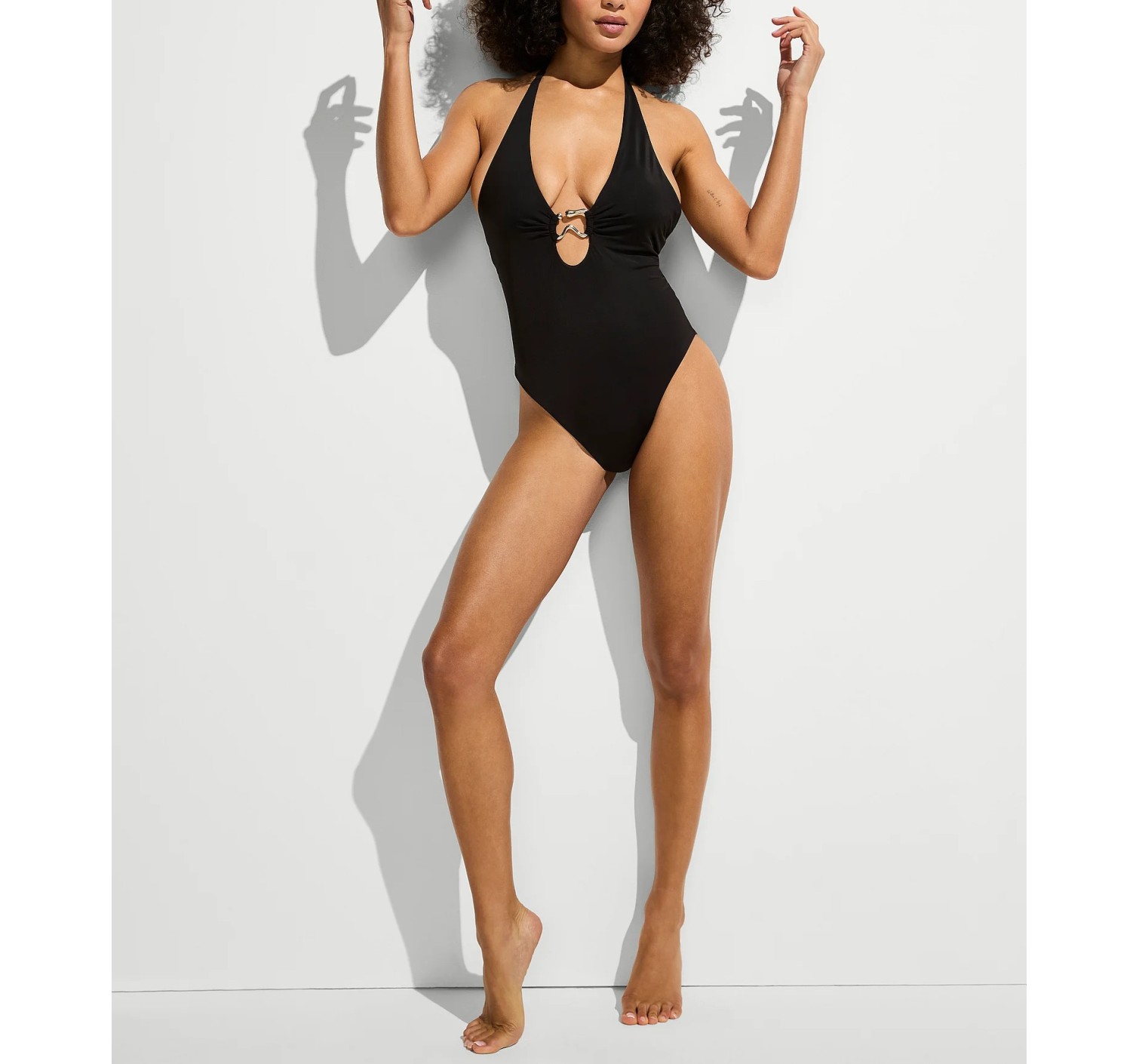 Купальник Organic Shape Rings Halter Cheeky One-Piece Swimsuit