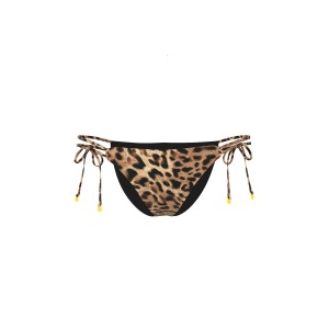 Купальник Essential Harlow Halter Push-Up Top Side-Tie Bikini Bottom Leopard